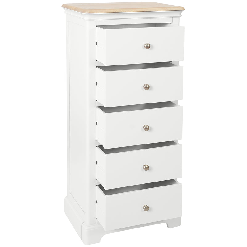 Cromford Painted 5 Drawer Tall Chest