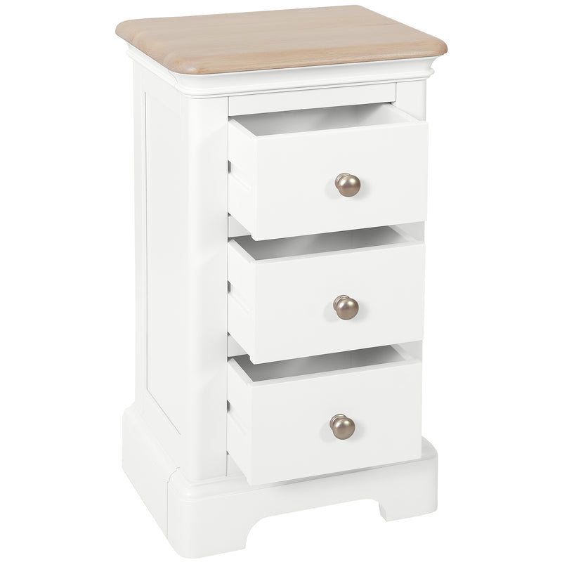 Cromford Painted 3 Drawer Compact Bedside