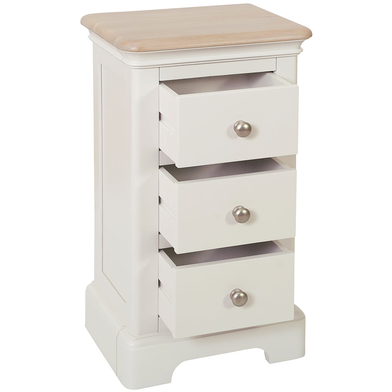 Cromford Painted 3 Drawer Compact Bedside