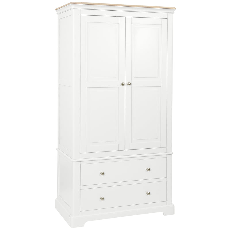 Cromford Painted 2 Draw Gents Double Wardrobe