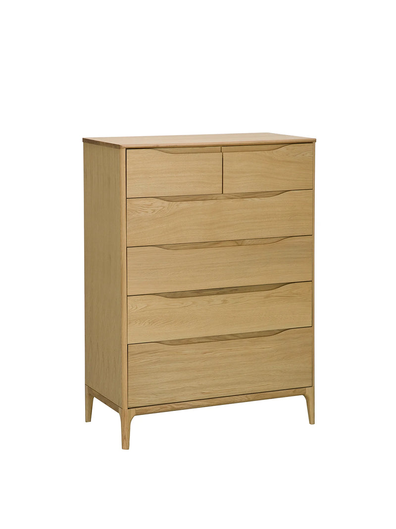 Ercol Rimini 6 Drawer Tall Wide Chest