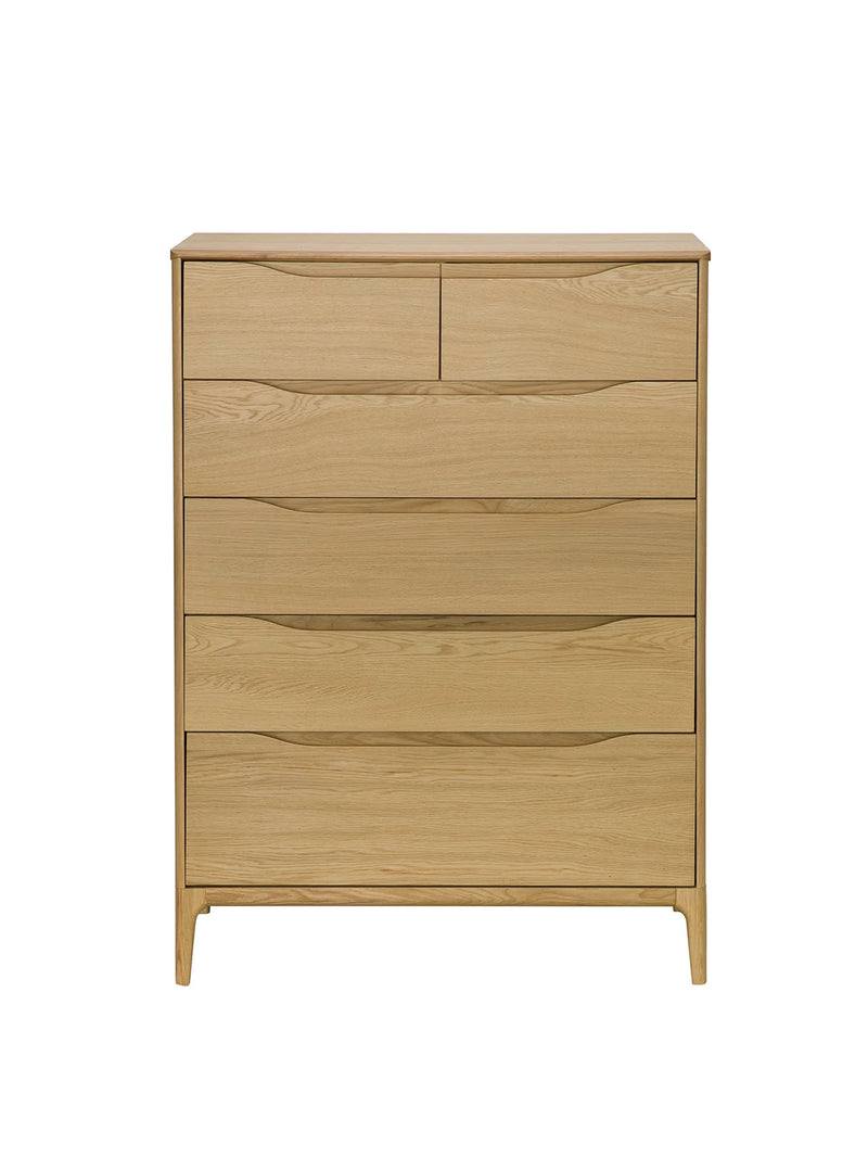 Ercol Rimini 6 Drawer Tall Wide Chest