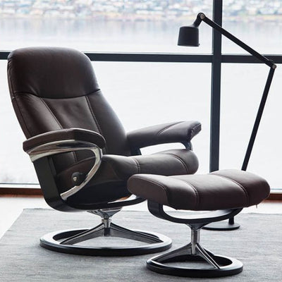 Stressless Consul Recliner Chair and Footstool, available in other colours