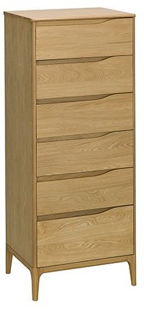 Ercol Rimini 6 Drawer Tall Chest available at Hunters Furniture Derby