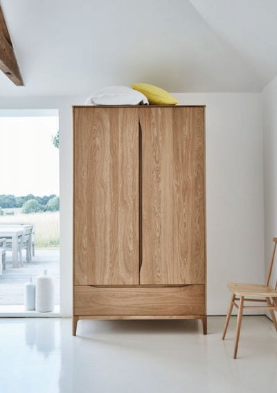 Ercol Rimini 2 Door Wardrobe available at Hunters Furniture Derby