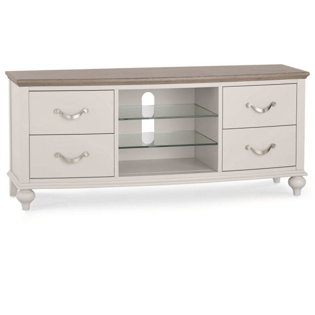Cotswold Entertainment Unit-Grey Washed Oak