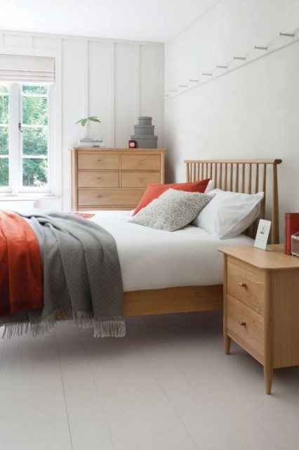 Ercol Teramo Oak Bedframe available at Hunters Furniture Derby