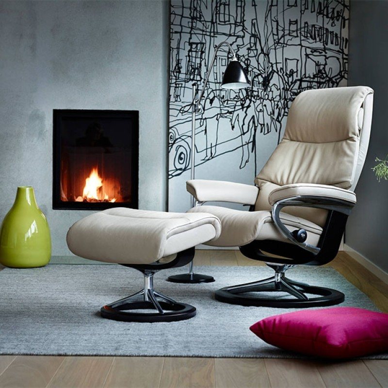 Stressless View Signature Chair With Footstool, available in other colours
