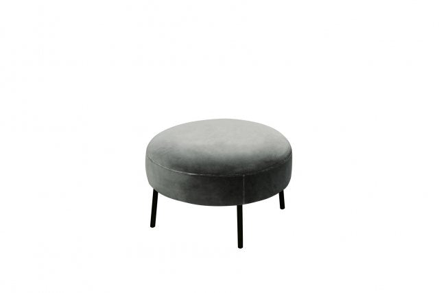 Luxury Alex Round Footstool available at Hunters Furniture Derby