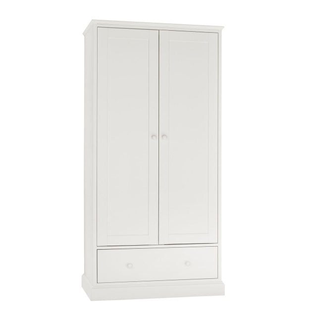 Kara Double Wardrobe in White