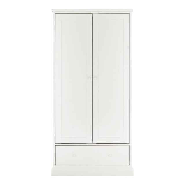 Kara Double Wardrobe in White