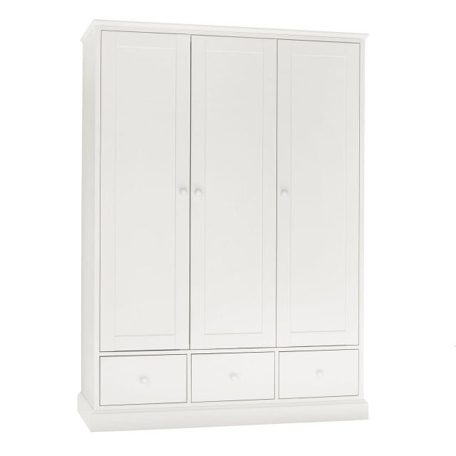 Kara Triple Wardrobe in White