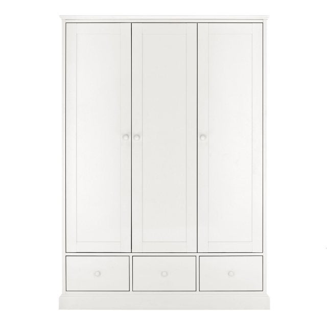 Kara Triple Wardrobe in White