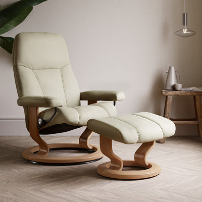 Stressless Consul Recliner Chair and Footstool, available in other colours