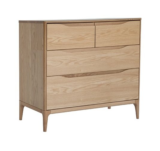 Ercol Rimini 4 drawer chest available at Hunters Furniture Derby
