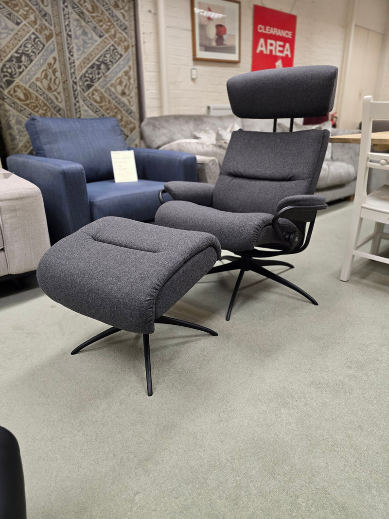 Stressless Tokyo Recliner Chair and Stool