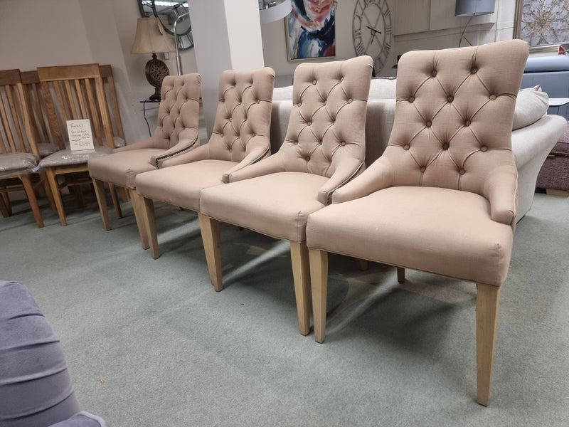 Neptune Henley Dining Chairs Set of 4 in Clara Parchment Hunters