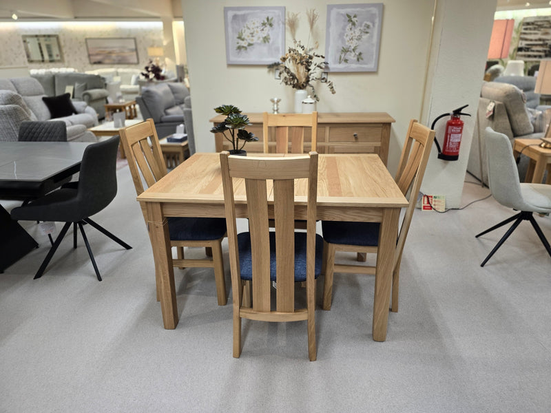 Anbercraft Elements Extending Table, 4 chairs and sideboard