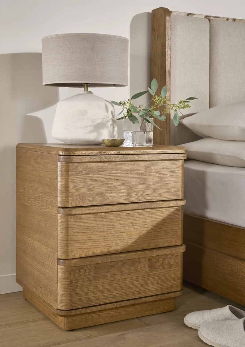Maddox 3 Drawer Bedside