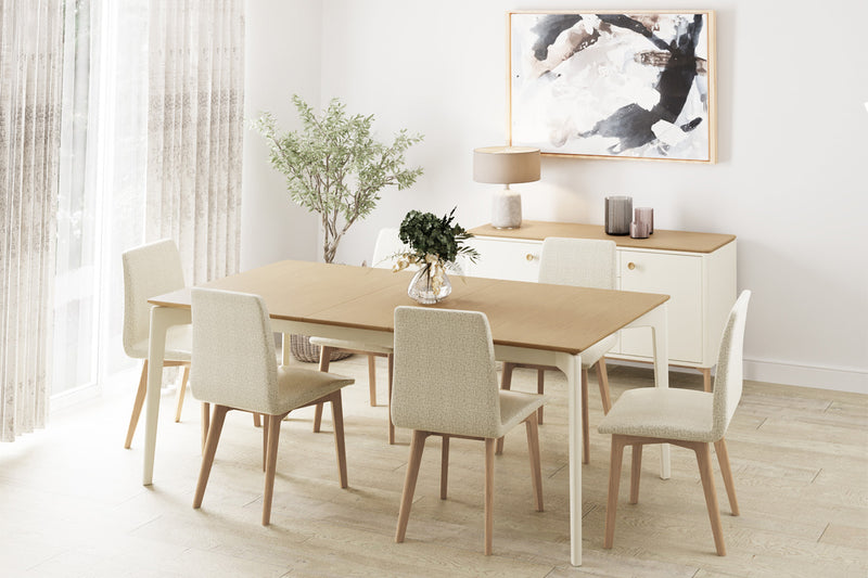 Evelyn Painted Extending Dining Table 1650 available at Hunters Furniture Derby