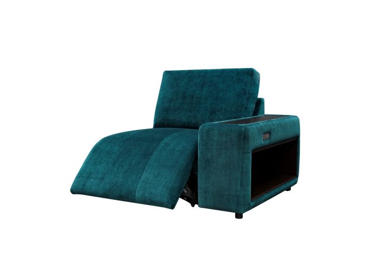 Jay Blades X G Plan Morley RHF End Unit with Storage and Power Footrest available at Hunters Furniture Derby