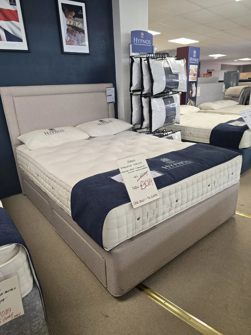 Hypnos Emberton Sublime King Size 150cm 4 Drawer Divan Set Including Headboard