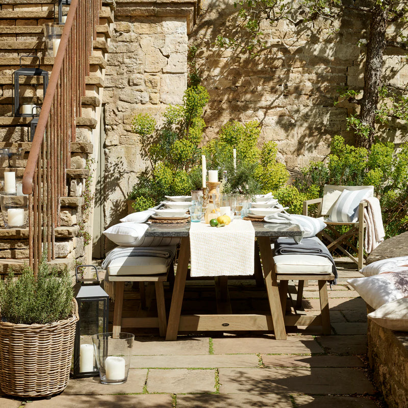 Neptune Stanway 8 Seater Teak Garden Dining Table with Bluestone Grani ...