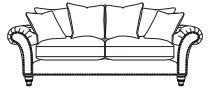 Elizabeth Large Scatter Back Sofa available at Hunters Furniture Derby