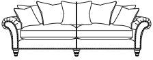 Elizabeth Grand Split Scatter Back Sofa available at Hunters Furniture Derby