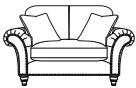 Elizabeth Loveseat Formal Back Sofa available at Hunters Furniture Derby