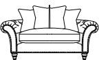 Elizabeth Loveseat Scatter Back Sofa available at Hunters Furniture Derby
