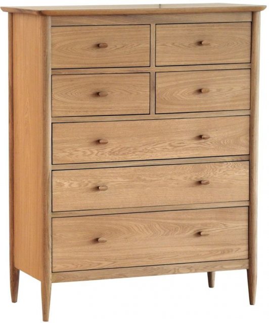 Ercol Teramo 7 Drawer Tall Wide Chest available at Hunters Furniture Derby