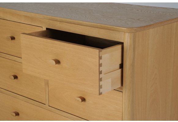 Ercol Teramo 7 Drawer Tall Wide Chest available at Hunters Furniture Derby