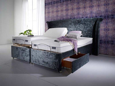 Dunlopillo Orchid 4 Drawer Adjustable Electric Divan Set available at Hunters Furniture Derby