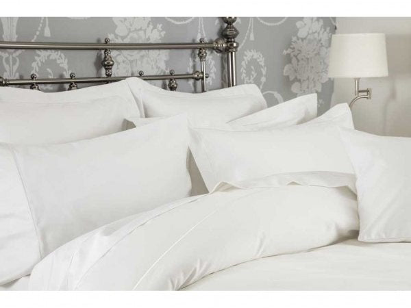 Belledorm 400 Thread Count Fitted Sheet In White available at Hunters Furniture Derby