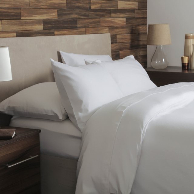 Belledorm Brushed Cotton 15" Deep Sheet In White available at Hunters Furniture Derby