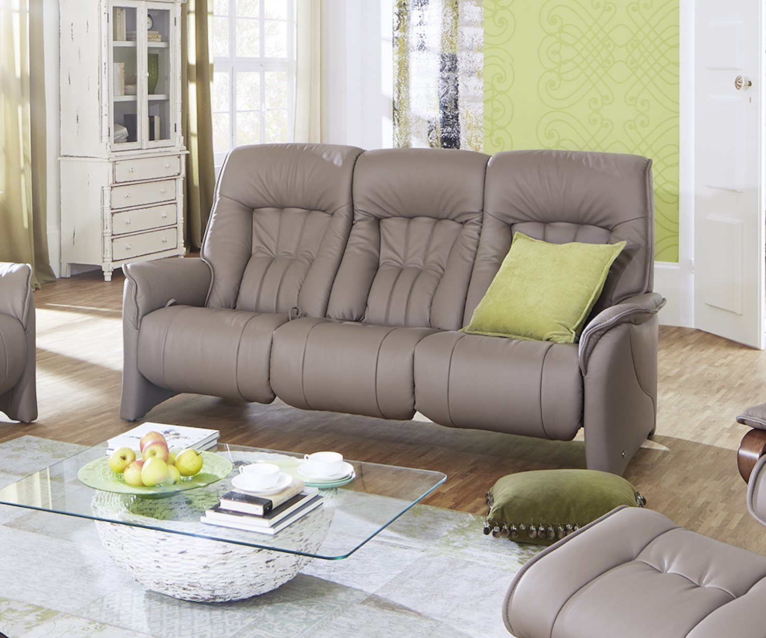 Himolla Cumuly Rhine 3 Seater Recliner Sofa Hunters Derby Hunters