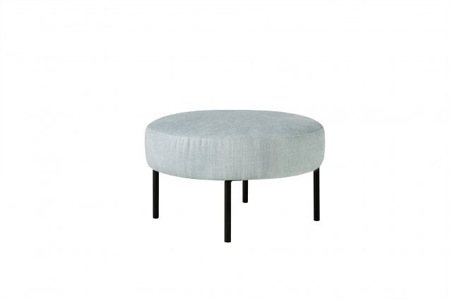 Luxury Alex Round Footstool available at Hunters Furniture Derby