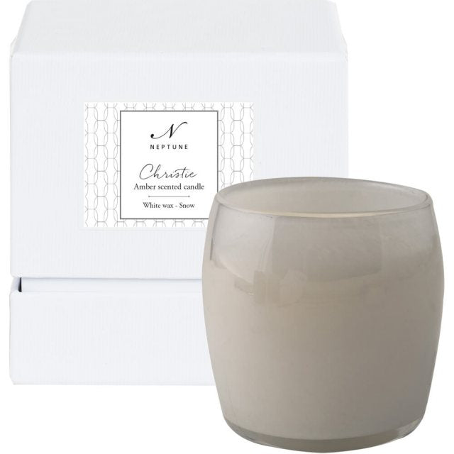 Neptune Christie Amber Scented Candle in Snow