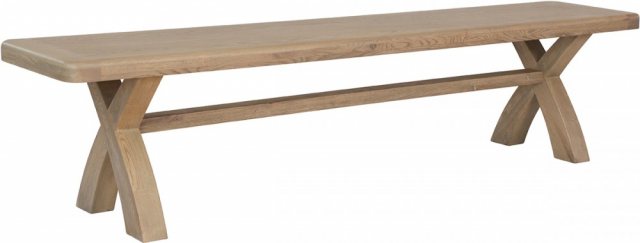 Southwold 2.0m Cross Leg Dining Bench available at Hunters Furniture Derby