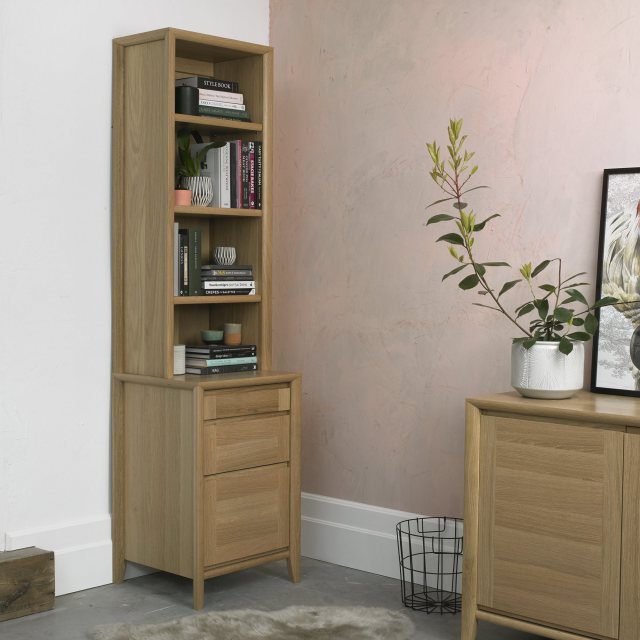 Hertford Oak Narrow Top Unit available at Hunters Furniture Derby
