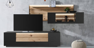 Misano Entertainment Units available at Hunters Furniture Derby