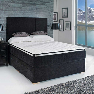 Kaymed Alpine Mighty Platform Top Double Size 2+2 Drawer Divan Set available at Hunters Furniture Derby