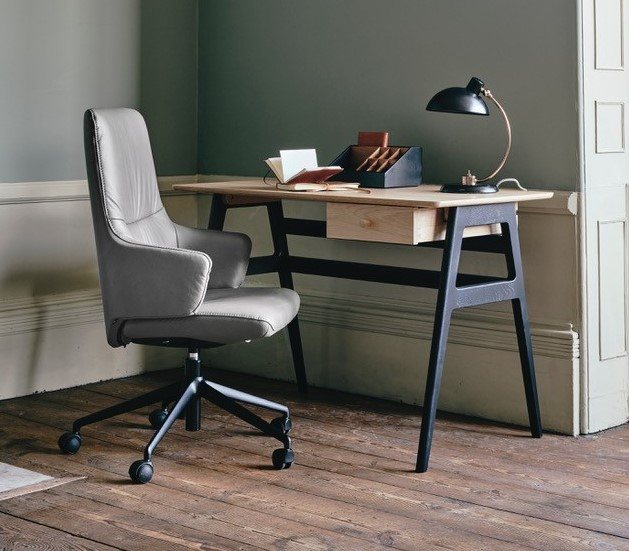 Ercol Ballatta Desk with Stressless Mint Office Chair available at Hunters Furniture