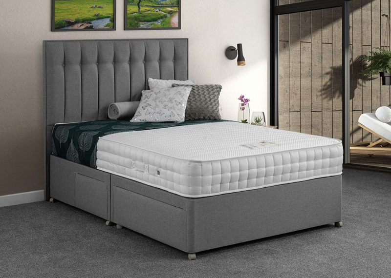 Krystal Bamboo 1500 Platform Top 2 Drawer Divan Bed available at Hunters Furniture Derby