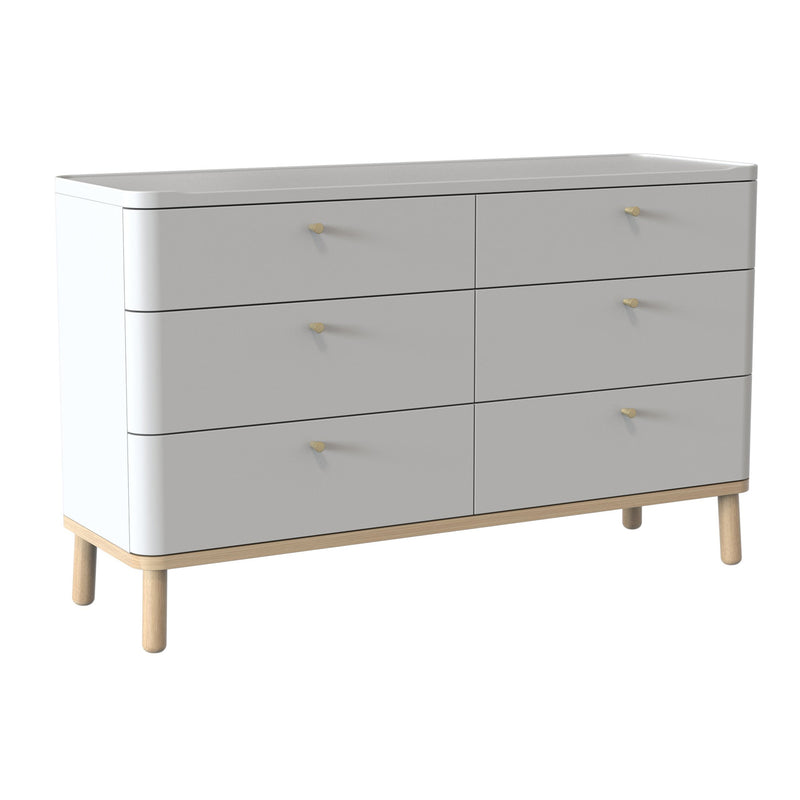 Memphis Wide Chest of 6 drawers (3+3) available at Hunters Furniture Derby