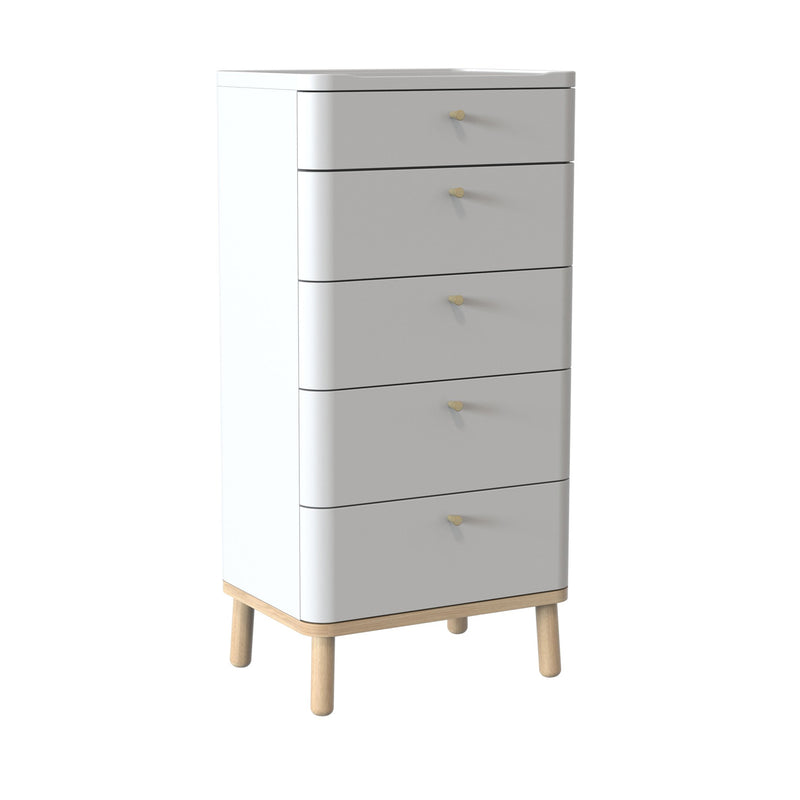 Memphis Tall Chest of 5 drawers available at Hunters Furniture Derby