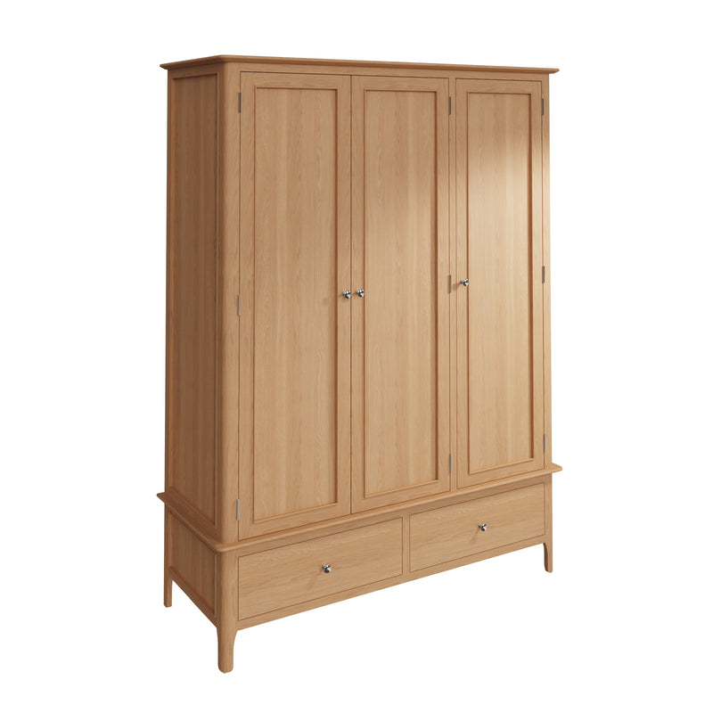 Tansley Large 3 Door Wardrobe available at Hunters Furniture Derby