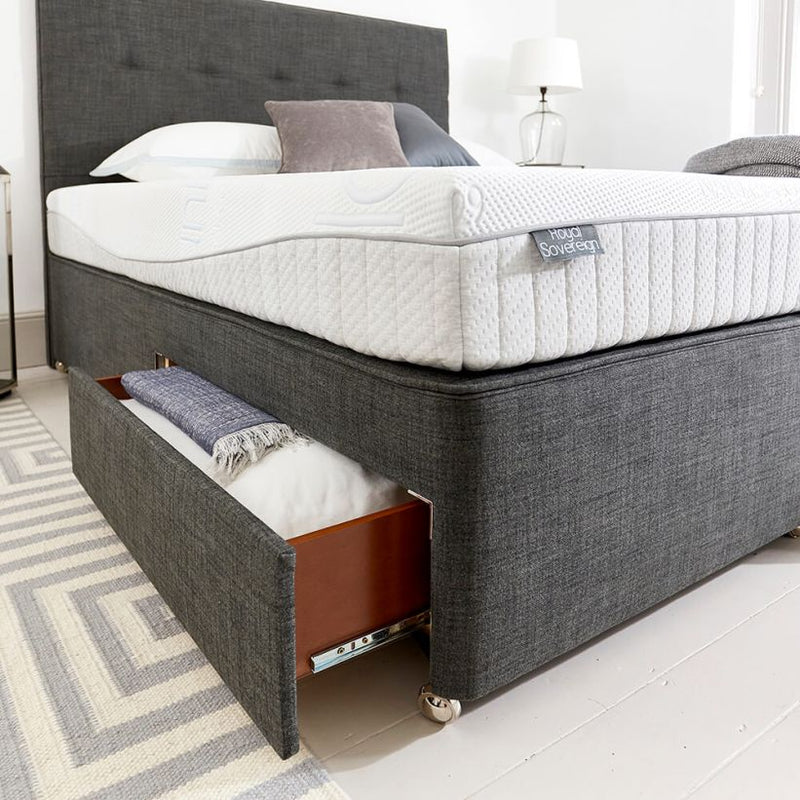 Dunlopillo Royal Sovereign Slatted 2+2 Drawer Divan Set available at Hunters Furniture Derby