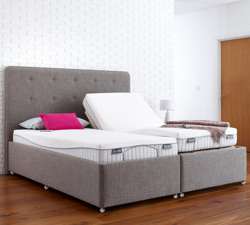 Dunlopillo Diamond 2+2 Drawer Adjustable Electric Divan Set available in a variety of sizes at Hunters of Derby